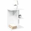VidaXL Bedside Table White 46.5x29x61 Cm Engineered Wood, Nightstand, Bed Table, End Table, Bed Cabinet, 858650