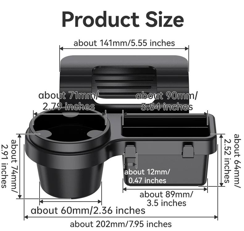 Многофункциональный автомобильный органайзер-бокс с подстаканником, подвесная полка для хранения, боковой карман для хранения на двери/окне, аксессуары для интерьера автомобиля