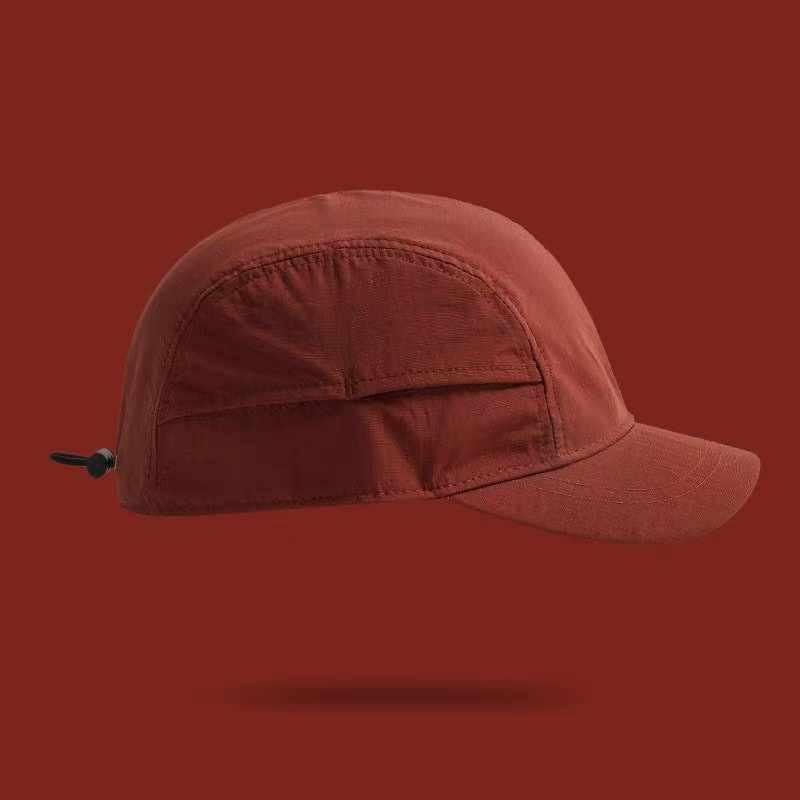Solid- Quick-Drying Five-Layer Baseball Cap, with Side Pocket Design, Adjustable Rear Strap, Suitable for Both Men and Wome