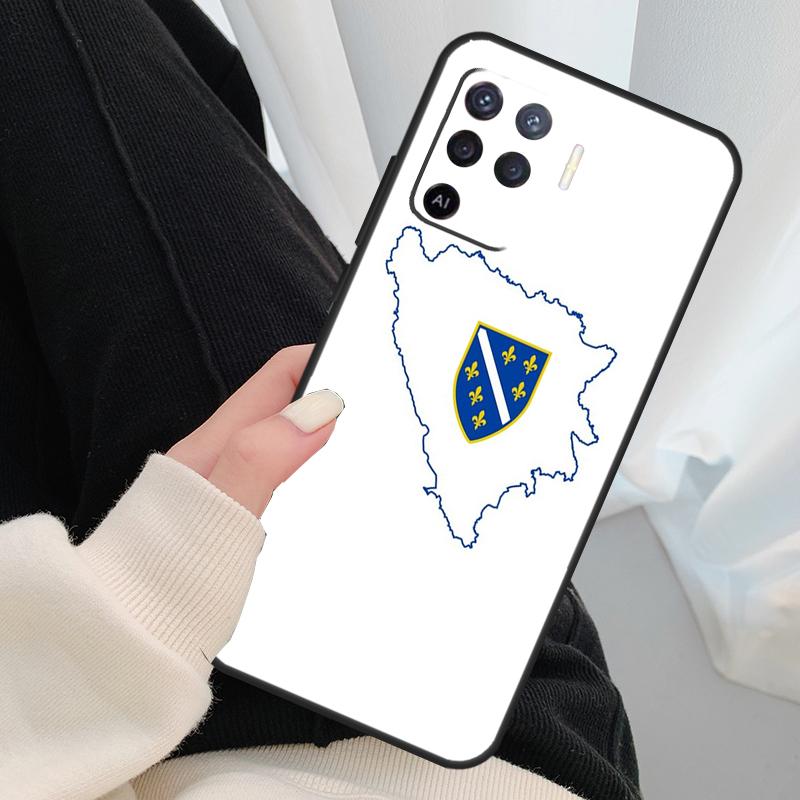 Чехол-флаг Боснии для Oppo A40 A60 A80 A5 Pro A15 A16 A17 A57 A77 A94 A74 A54 A76 A96 A18 A38 A58 A78 A98