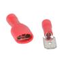 100pcs Female+Male Spade Insulated Electrical Crimp Terminal Connector Red