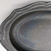 Utsuwa Roan Mino Ware Овальная тарелка с рельефным узором Диаметр приблизительно 25 x 18 см Картон Серебряный Черный Сияющий Ichiyo Toen Подходит для микроволновой печи Сделано в