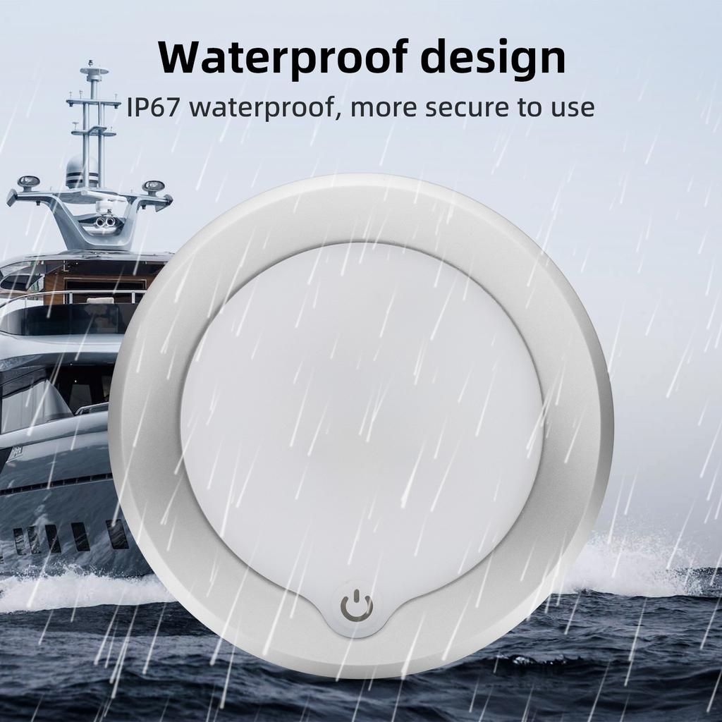 Ультратонкий светодиодный светильник для салона автофургона с регулируемой яркостью, потолочный плафон, регулируемая яркость, сенсорный прожектор для грузовика, автодома, каравана