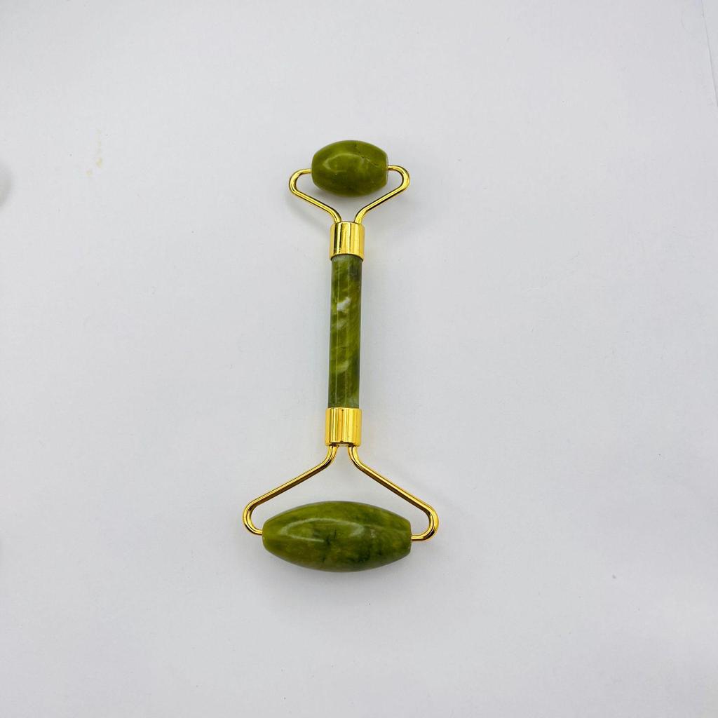 Массажер для лица из розового кварца с двойной головкой