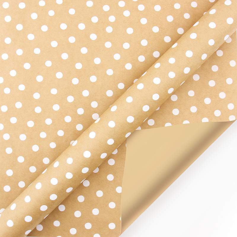 Exclusive Retro Snowflake & Star Polka Dot Christmas Gift Wrapping Paper