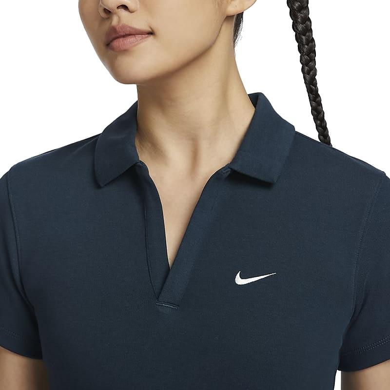 (WMNS) Мужская рубашка-поло Nike Sportswear Essential Азиатский размер 'Темно-синий' DV7885-478