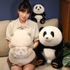 Cute Backpack Panda Flower Plush Toy Zoo Souvenir Qizai Doll Party Home Ornament
