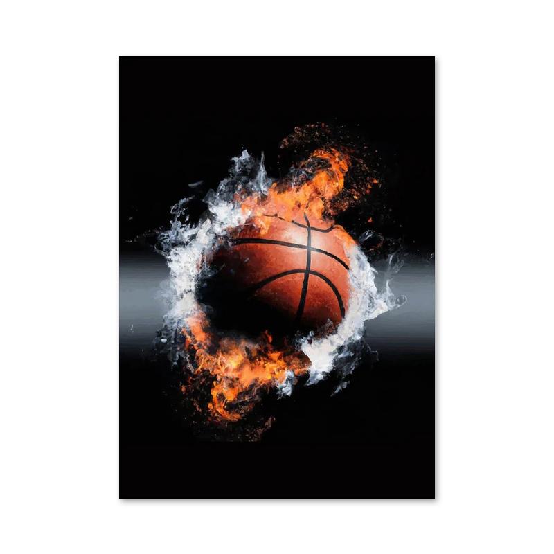 Абстрактная акварель баскетбол футбол бейсбол плакат печать спорт холст картины настенные художественные картины для комнаты домашний декор