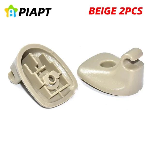 2-Pack Gray/Black/Beige Sun Visor Clips for Dodge Avenger (OE# 1GW25DW1AA)
