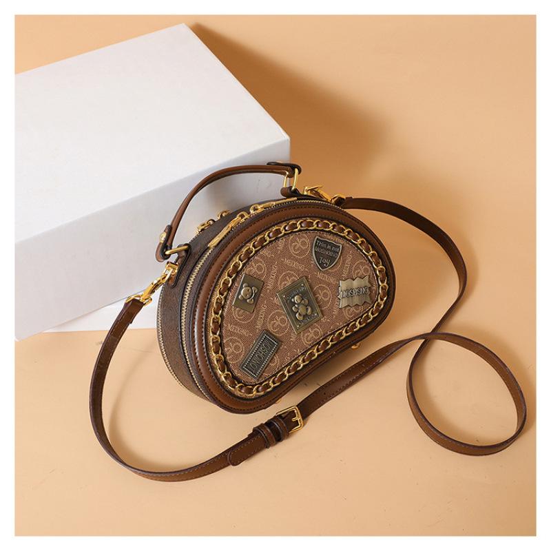 Tooxika Новая модная простая ретро-сумка-значок, популярный стиль, женская универсальная сумка-мессенджер через плечо, маленькая круглая сумка