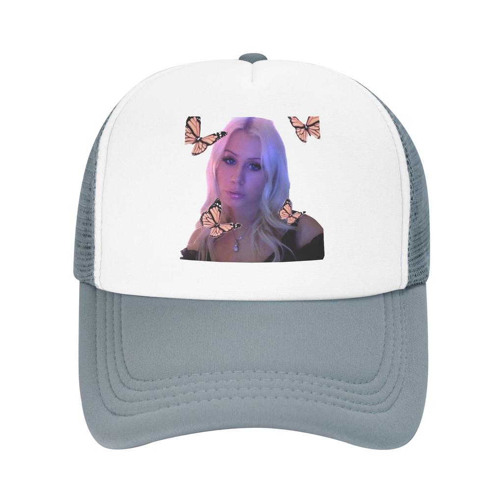 Slayyters Pink Butterflies Design Mesh Sun Hats UnisexTeens Print Hip Hop Hats Spring Casual Tennis Skate Baseball Cap