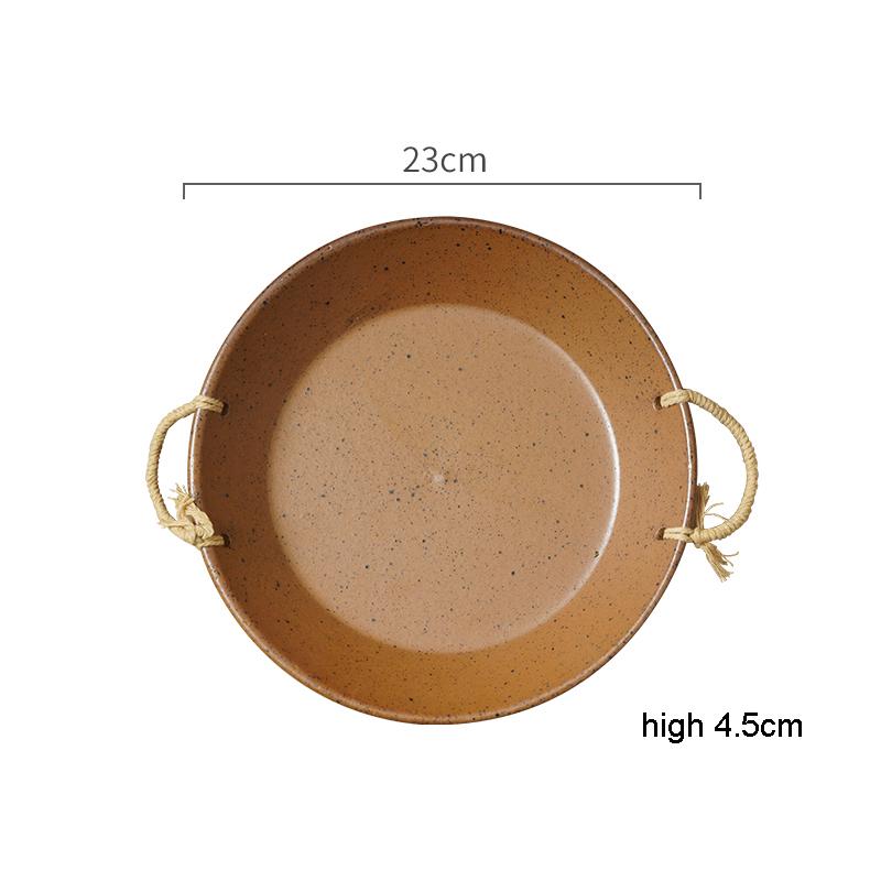 Круглая керамическая тарелка для фруктового салата, миски для макарон, супницы, домашняя кухонная утварь, супница, тарелка для морепродуктов, поднос для закусок и десертов