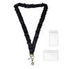 Retractable Elastic Lanyard Set Stretchy Scrunchie Style Neck Lanyards with 2 Waterproof ID Card Holders Key Decoration