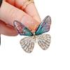 Sparkling Rhinestone Butterfly Brooch Sophisticated Butterfly Brooch Lapel Pin Jewelry for Gifting and Personal Style