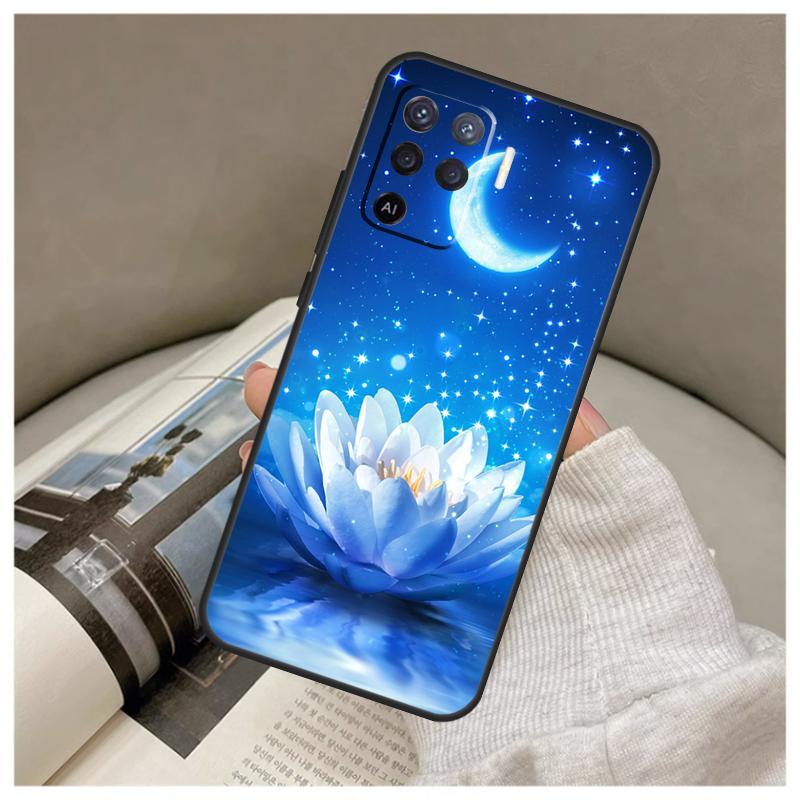 Summer Lotus Case For Oppo A5 Pro A38 A58 A78 A98 A54 A74 A94 A18 A57 A17 A77 A80 A60 A40 A96 A76 A16 A15