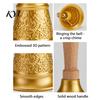 Holiday Party Decoration Vintage Hand Bell with Wooden Handle, Metal Service Call Decorative Gold for Restaurant Bar Classroom Pet Training, Christmas