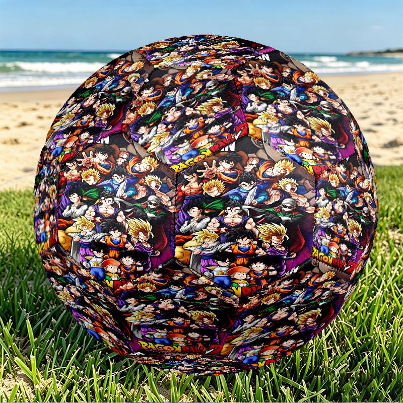 DRAGON BALL Print Size 5 Soccer Ball, PU Wear Resistant Football for Match Training and Daily Practice, Birthday Gift for Soccer Fans