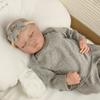 48CM Newborn Baby Doll Levi Reborn Sleeping Soft Silicone Flexible 3D Skin Tone with Visible Veins Hand Paint Hair Doll