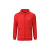 Li Ning Badminton Series Solid Color Logo Print Zipper Fleece Hoodie Men Hoodies Crimson-Red AWDSA03-3
