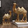 Gold Brass Camel Figurine Small Statue for Office Home Desk Decoration Exquisite Animal Ornament