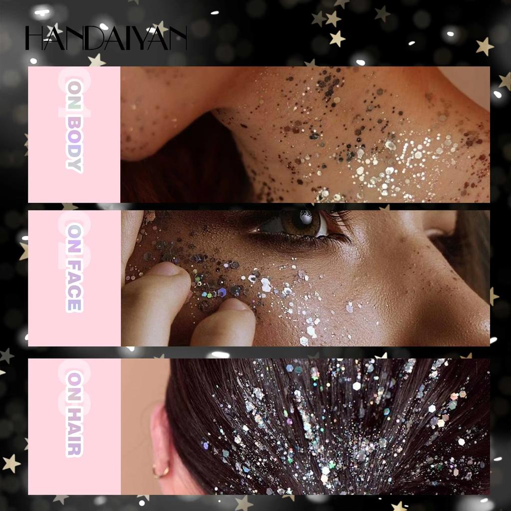 Блестящий гель для тела Mermaid Густой тонкий блестящий гель для волос на лице Тела для музыкального фестиваля концерта рождественской вечеринки Аксессуары