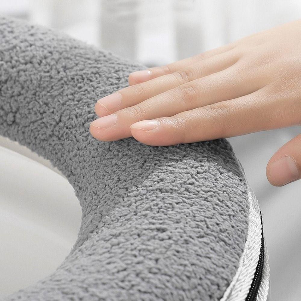 Подушка сиденья для унитаза с ручкой и застежкой-молнией Многоразовый коврик для унитаза Коврик для унитаза