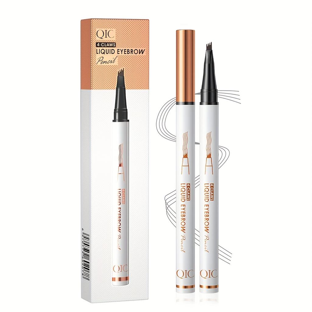 Жидкий карандаш для бровей с четырьмя зубцами, водостойкий, не размазывается, стойкий макияж, не оставляет следов, карандаш для бровей с гравировкой