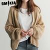 Осень-зима свободный свитер женский кардиган с V-образным вырезом женские свитера