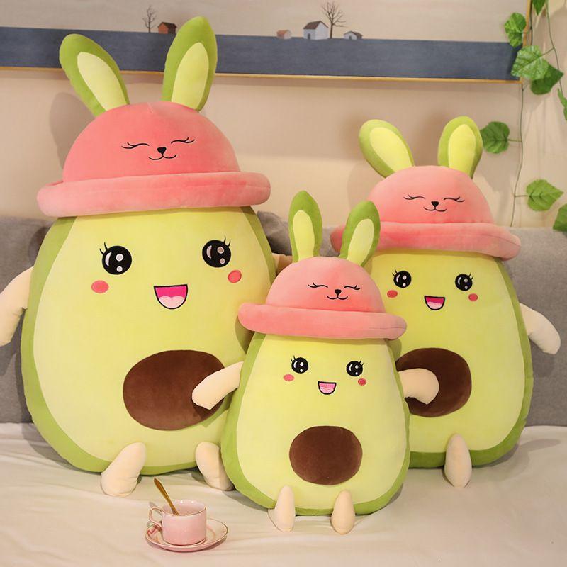 Green Avocado Plush Toy Delightful Expression Soft Cotton Material