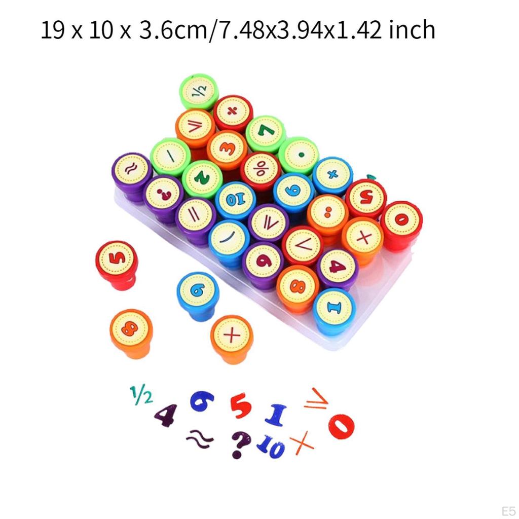 Детский набор штампов, развивающие игрушечные штампы, наборы с надписями из мультфильмов для создания открыток, планировщик