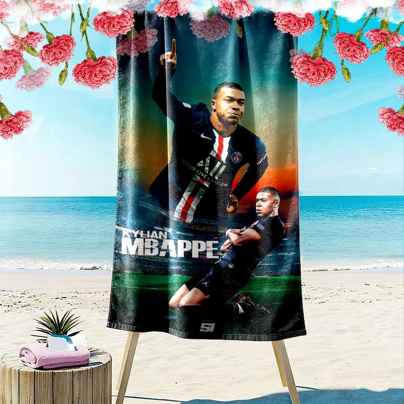 Kylian Mbappé Pride Beach Towel, Large Soft Quick Dry Towel for Beach Camping Swimming