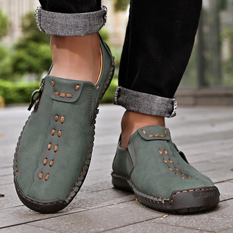 Мягкая кожаная обувь больших размеров, мужские лоферы, удобная повседневная обувь для вождения, мокасины, мужская обувь на плоской подошве