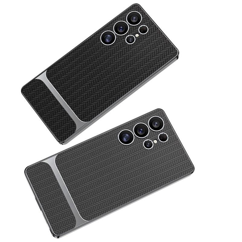 Подходит для чехла для мобильного телефона Samsung S25U S25u Гальванизированный Однотонный Кожаный Матовый Чехол с Текстурой Стиль Мелкие Отверстия Защита от Падения
