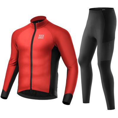 Rockbros Комплект велоджерси с длинным рукавом для и Подходит для температур от до 3D Простой и для шоссейных велосипедов и велоспорта Размер Осень/Зима,
