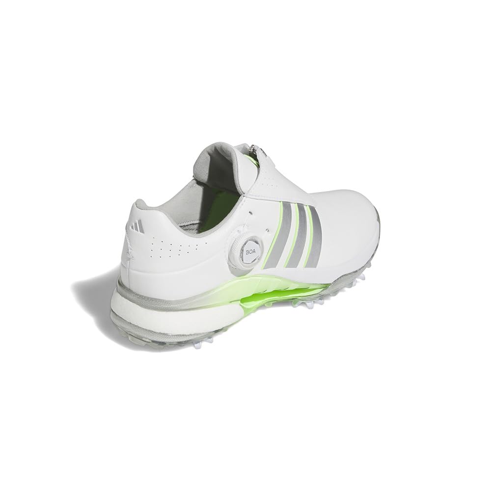 Golf Shoes Tour 360 24 Boa Footwear Spark cm 2E [Adidas Golf] Women's White/Silver Metallic/Green 23.0