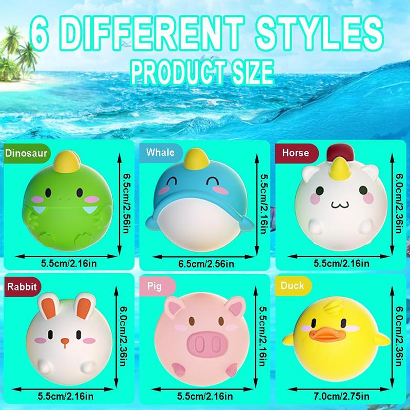 Случайные светящиеся игрушки для купания малышей, игрушки для купания в воде для малышей, плавающие игрушки для ванной с животными, подарок на детский душ для младенцев мальчиков и девочек