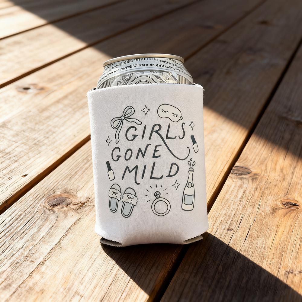 5Pcs Girls Gone Mild Can Cooler Bachelorette Party Bridal Shower Girls Night Decor Can Sleeve Guest Favors Gift Present