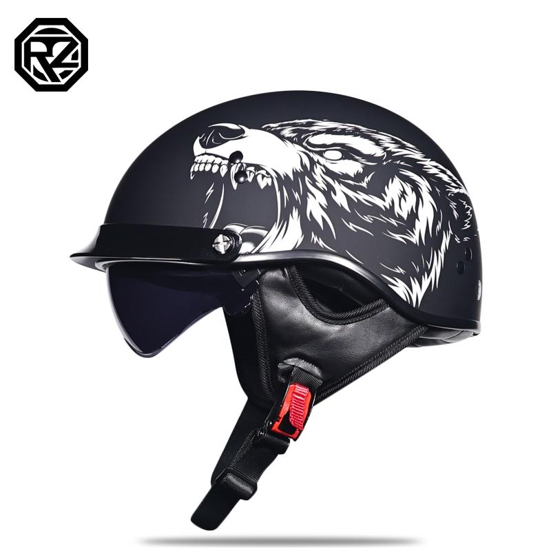 Мотоциклетный шлем ретро немецкий классический мото шлем Casco Moto полушлем DOT сертификация Capacete De Moto с HD козырьками