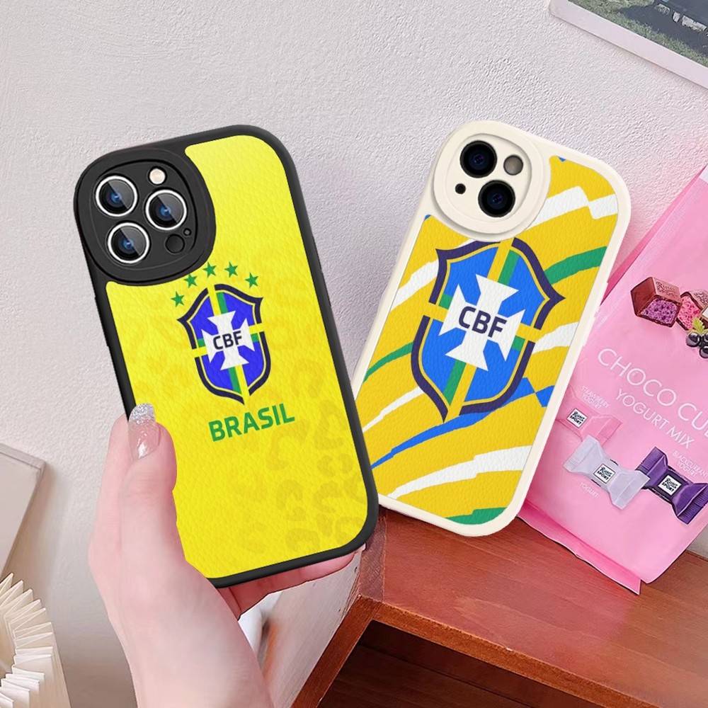 B-Флаг Бразилии Чехол для телефона из твердой кожи для iPhone 16 15 14 13 12 Mini 11 14 Pro Max Xs X Xr 7 8 Plus Fundas