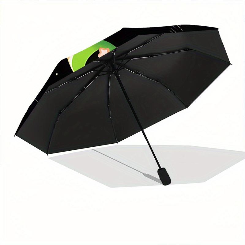 1pc Cartoon Star Cat Automatic Open/CloseUmbrella-CuteUmbrella with Cute Design, Portable 3-Fold Compact Umbrella for Men & Women, Valentine