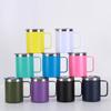 New 12oz Insulated Roller Cup 304 Stainless Steel Portable Handle Coffee Cup Vacuum Insulated Ice Cream Cup Household Items