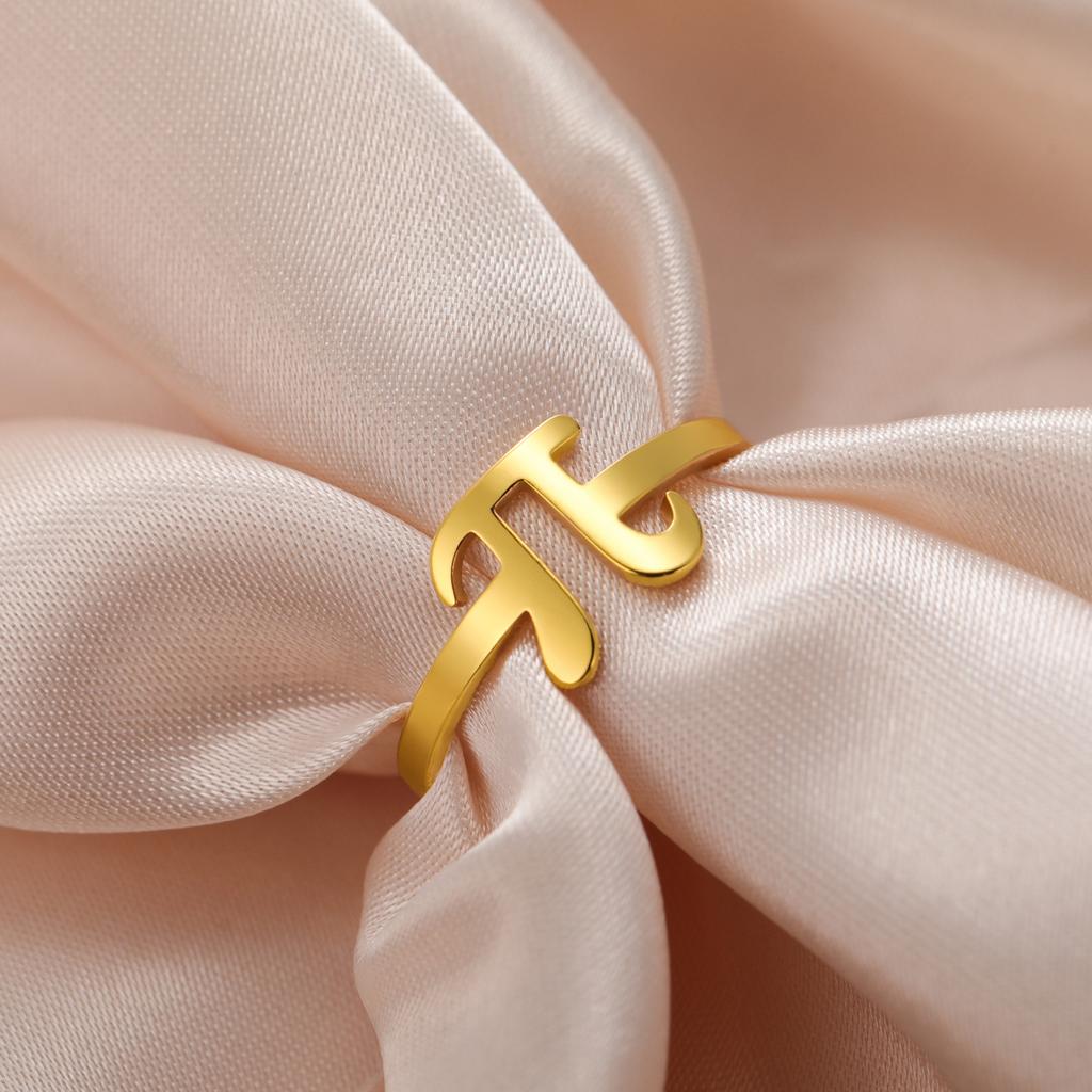 Геометрические кольца с греческим символом для женщин, любителей математики, кольца из нержавеющей стали с геометрией, ювелирные изделия, подарки на вечеринку