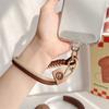 Phone Lanyard Wrist Strap Woven Phone Lanyard Creative Keychain Hanging Rope Anti-lost Security Wristband Universal Short Rope
