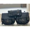Buffalo Leather Black Motorcycle Combo Saddle 3 Saddlebag Luggage 3 Side Bags