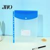 11 Hole Punched File Sleeves Binder Pockets for A4 Binders, Plastic Expanding Folders Project Organizer with Snap Closure & Transparent Label