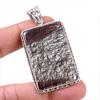 Natural Black Rutile Gemstone 925 Solid Sterling Silver Gift Pendant 2.5" q9H92