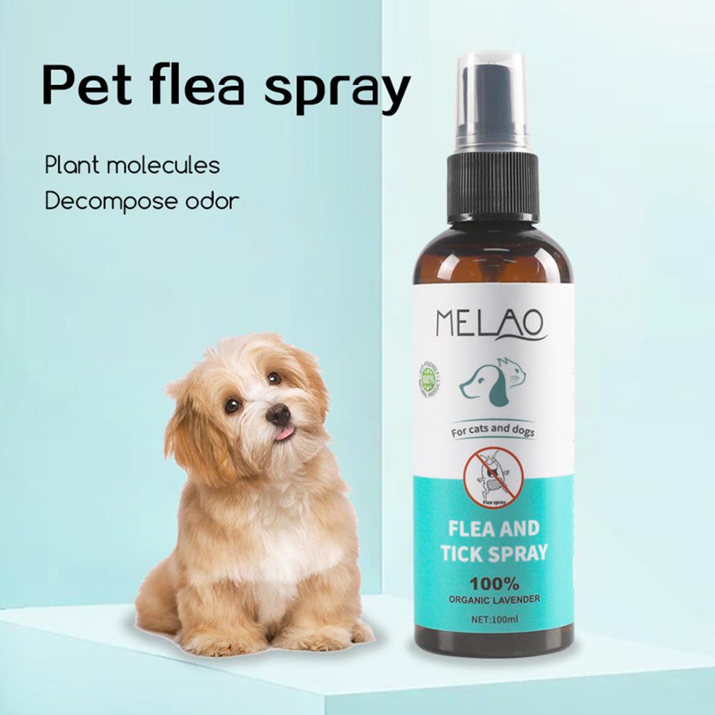 Спрей от блох и клещей с лавандовым маслом Уход за питомцами Средства от блох, клещей, комаров Товары для ухода за домашними животными