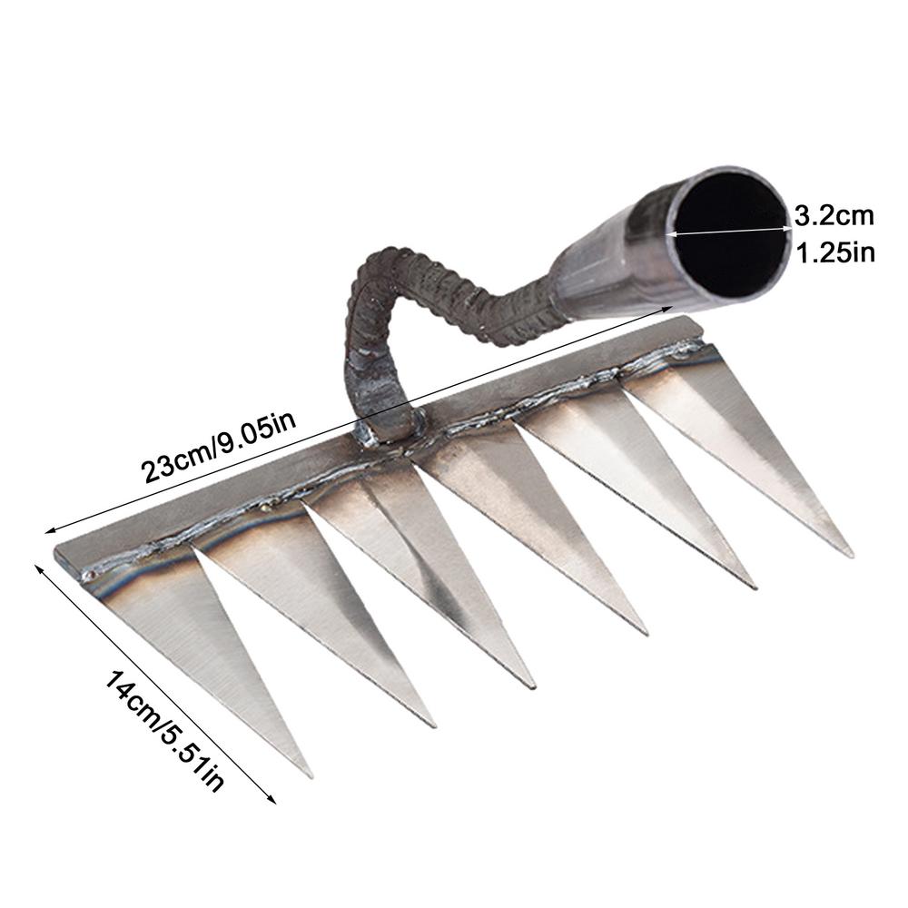 Металлическая тяпка-грабли для прополки из нержавеющей стали, садовый инструмент для удаления сорняков, рыхления почвы, ручной прополки, выкорчевыватель