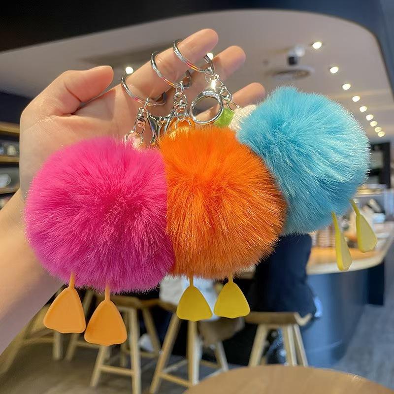 New Internet Celebrity Cartoon Monster Plush Doll Keychain Promotion Grab Small Gift Student Backpack Pendant