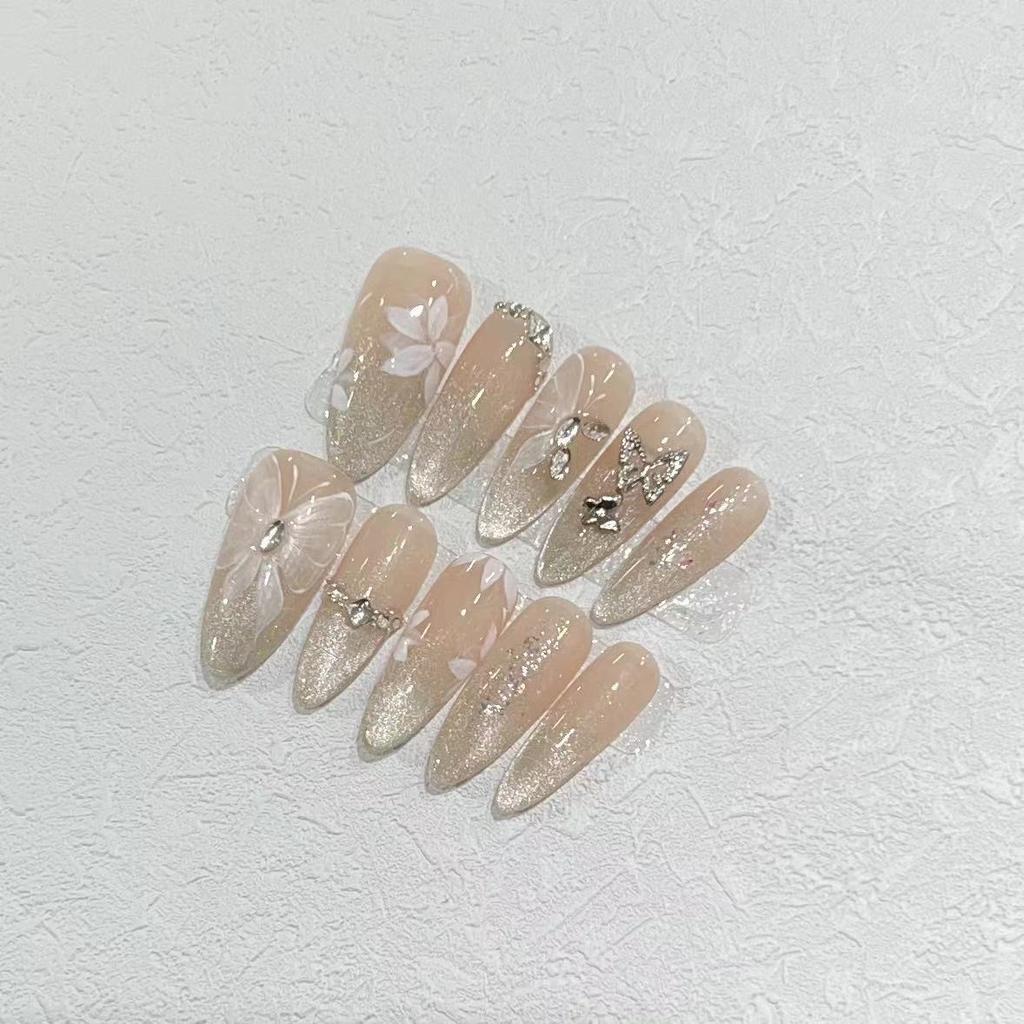 New Style Pure Desire Butterfly Wear Armor Handmade Nail Tablets Fake Nail Patches Nail Art Tablets Finished